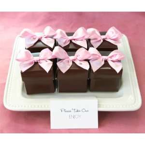  Baby Keepsake Mini Cube Boxes   Chocolate Brown set of 12 Baby