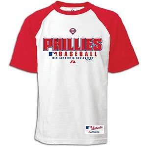 Philadelphia Phillies Practice Short Sleeve Raglan T Shirt by Majestic 