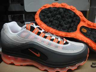 Nike Air Max 24 7 Grey Orange Sneakers Kids GS Size 5  