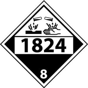  PLACARDS 1824 SODIUM HYDROXIDE SOLUTION