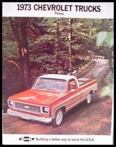 1973 Chevy Chevrolet Truck Brochure  