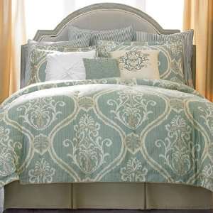Cindy Crawford Sapphire Damask Comforter Set and Mor 