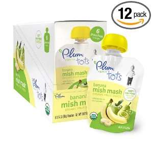 Plum Organics Baby Mish Mash, Banana, 3.17 Ounce Pouches (Pack of 12 