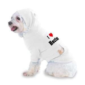 Love/Heart Hector Hooded T Shirt for Dog or Cat X Small (XS) White 