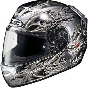  HJC FS 15 Air Snarl Helmet   Medium/Chrome Silver/Black 
