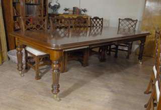 ft English Victorian Mahogany Dining Table Diners  