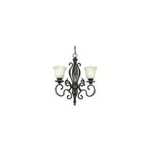  Cipriani   3 Light 23 Chandelier W/ Marbleized Glass 