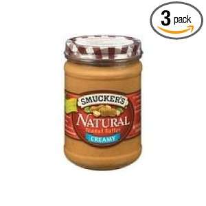 Smuckers  Natural Creamy Peanut Butter, 26 Ounce Glass Jars (Pack of 