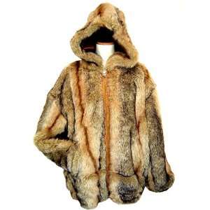  Phat Boi Brown/Taupe Wolf Faux Fur Bomber Jacket With Pull 