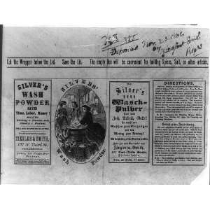   Silvers Wash Powder,Ziegler,Smith,Philadelphia,1866