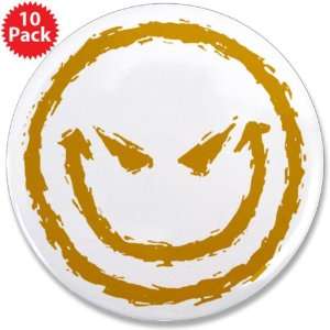  3.5 Button (10 Pack) Smiley Face Smirk 
