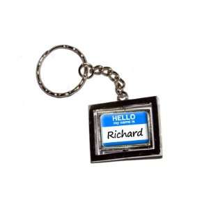  Hello My Name Is Richard   New Keychain Ring Automotive