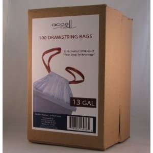  Drawstring Kitchen Trash Bags   13 Gal   100 Count 