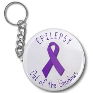 EPILEPSY Awareness Out of the Shadows 2.25 inch Button Style Key Chain