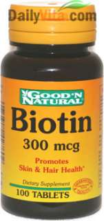 Gnn Biotin 300 Mcg   100 Tablets *Skin & Hair Health  