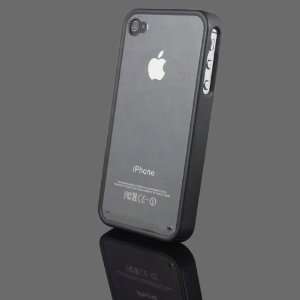  Premium Clear Bumper Case For iPhone 4 G 4S Black Cell 