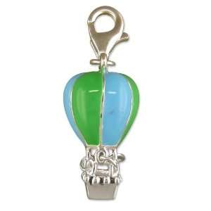  Hot Air Balloon Silver Clip On Charm Jewelry