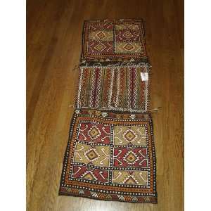  Handmade Turkish Rug Saddle Bag 19x5