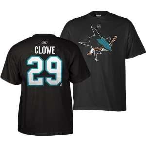  San Jose Sharks Ryane Clowe Name & Number T Shirt Sports 