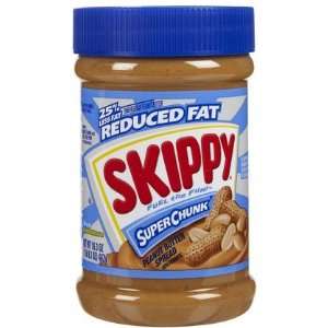 Skippy Peanut Butter, Super Chunk, Reduced Fat, 16.3 oz (Quantity of 5 