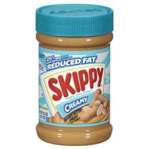 Skippy Reduced Fat Creamy Peanut Butter Spread 16.3 oz (Pack of 12 
