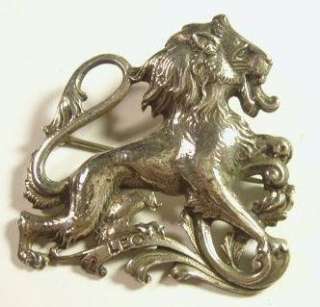   Sterling Silver Leo Lion Astrology Zodiac Pin / Brooch Cini  