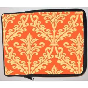  Orange Color Damask Design Laptop Sleeve   Note Book sleeve   Apple 