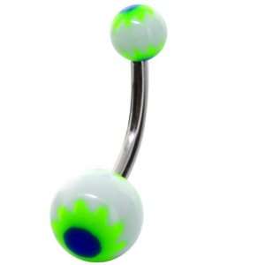  Neon Dot Club Crazy UV Acrylic Belly Button Ring Jewelry