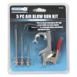   5pc Air Blow Gun Kit Pneumatic Blow Gun with 3 Nozzles Leading Value