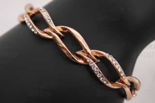 Silver Rose Gold Parallelogram shaped RHINESTONE Buckle  