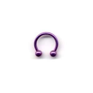   Barbell in Purple. Size is 14 gauge by 3/8 in Diameter Jewelry