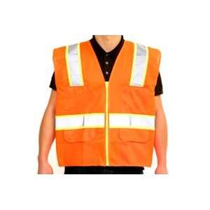   Safety Vest with 3 Yellow / 2 Silver Reflective, W/pockets {X large