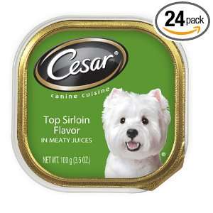 Cesar Canine Cuisine Top Sirloin Flavor in Meaty Juices for Small Dogs 