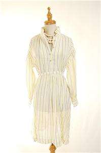 NEW $350+ Twenty8Twelve by Sienna Miller Stripe Shirt Dress Yellow US 