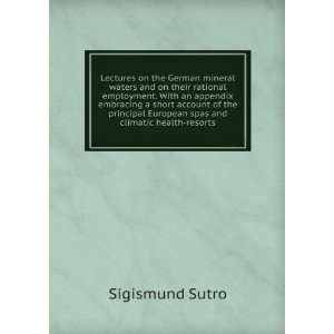   spas and climatic health resorts Sigismund Sutro  Books