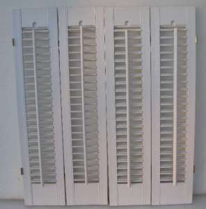 SET OF LOUVERED INTERIOR WINDOW SHUTTERS 24 1/2 X 28  