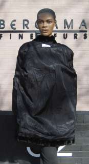56763 New Black Sheared Mink Fur Stroller Coat Jacket L Large  