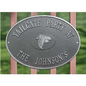 Atlanta Falcons Pewter & Silver Personalized Indoor/Outdoor Plaques 