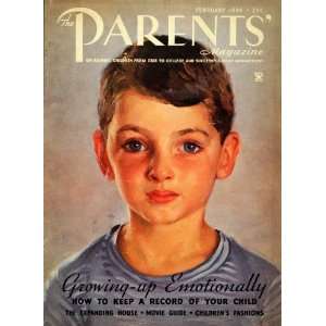 1934 Cover Parents Magazine Hilda G. Taylor Boy Child   Original Cover