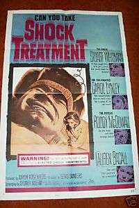 SHOCK TREATMENT 1964 Original Movie Poster folded  