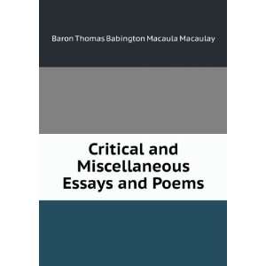   and Poems Baron Thomas Babington Macaula Macaulay  Books