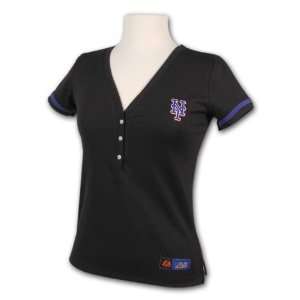  New York Mets Womens Snap Front Fashion Jersey Top 