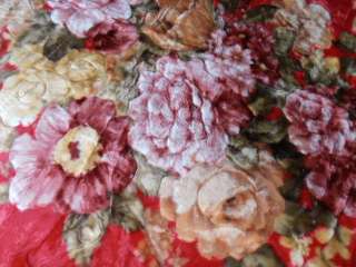 3D KOYO Collection Mink Double Ply Multicolor Flowers Queen Blanket 