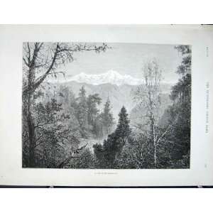  Himalayas Mountain Mountains Antique Print 1889