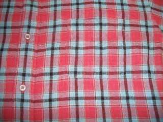 Daniel Cremieux Classics size XL blue & cherry cotton plaid shirt NWT 