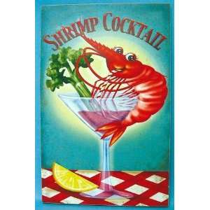  Shrimp Cocktail Printed Wood Sign
