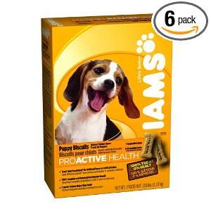Iams Proactive Health Puppy Biscuits, 2.6 Pound Boxes (Pack of 6 