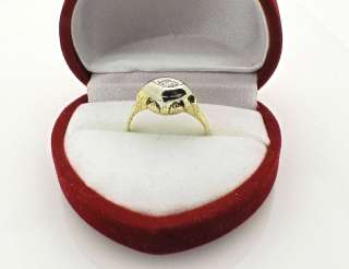 Art Deco Vintage 14k Yellow Gold Diamond Ring size 5.5  