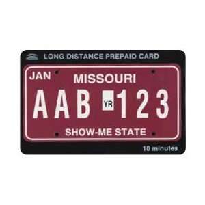   Phone Card Missouri License Plate Show Me State 