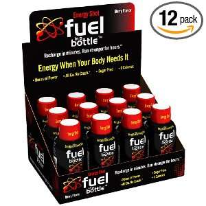 Fuel in a Bottle Power Shots Energy, Berry Flavored, 2 Ounce (Pack of 